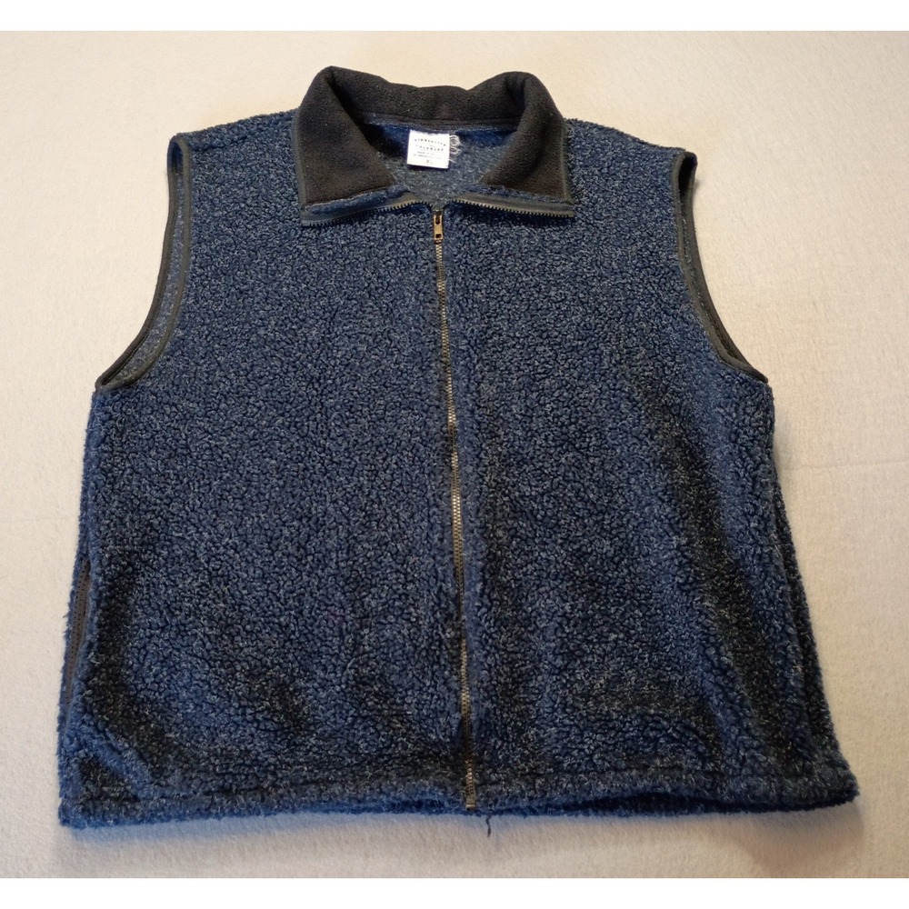 Colorado Timberline Fur Type Vest Mens Size XL Blue/Black With Pockets